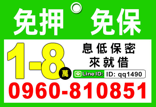 1-8萬來就借｜台北新北基隆免押免保小額借款，息低保密快速撥款