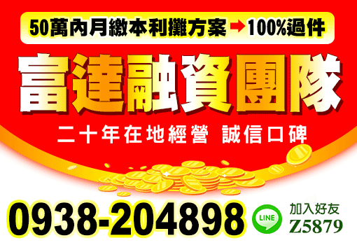 50萬內月繳可談｜北北基融資評估單